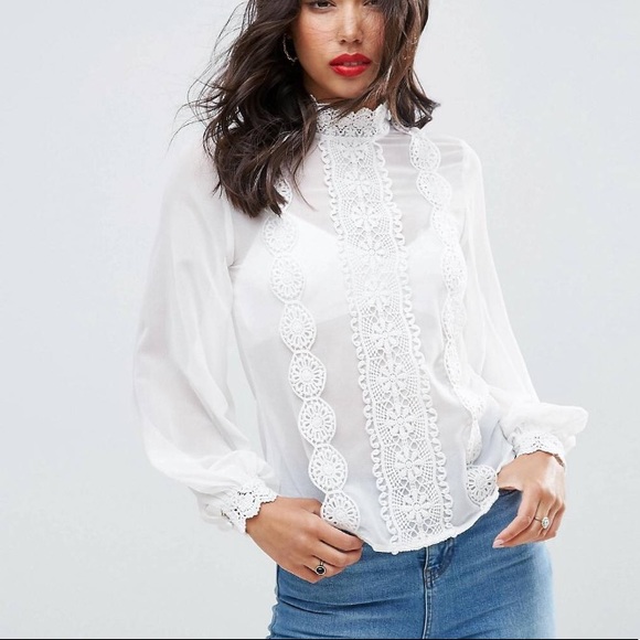 ASOS Tops - 💗✨HOST PICK💗✨ASOS High Neck Sheer Blouse